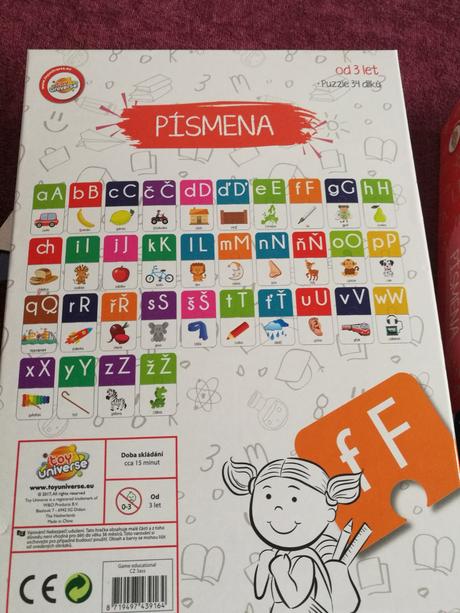 Dětská skladacka pismenka, 