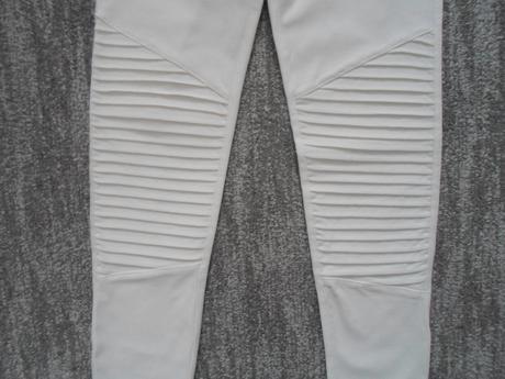 Bílé legíny tregíny džegíny kalhoty skinny, h&m,158