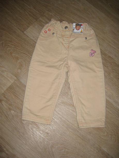 Bavlněné podšité kalhoty vel. 80/86, okay,80