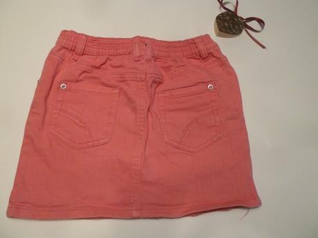 Riflová, džínová mini sukně, kik,140