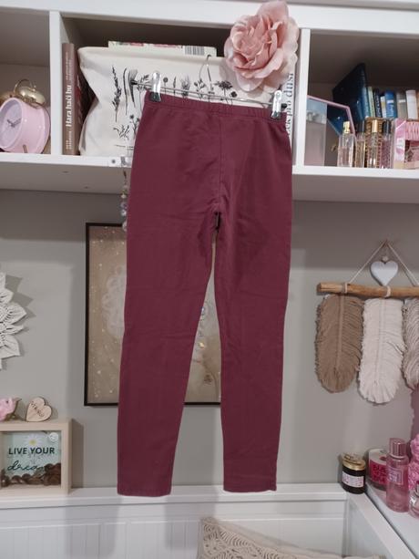 Vínové zateplené legíny lindex 134/140, lindex,140