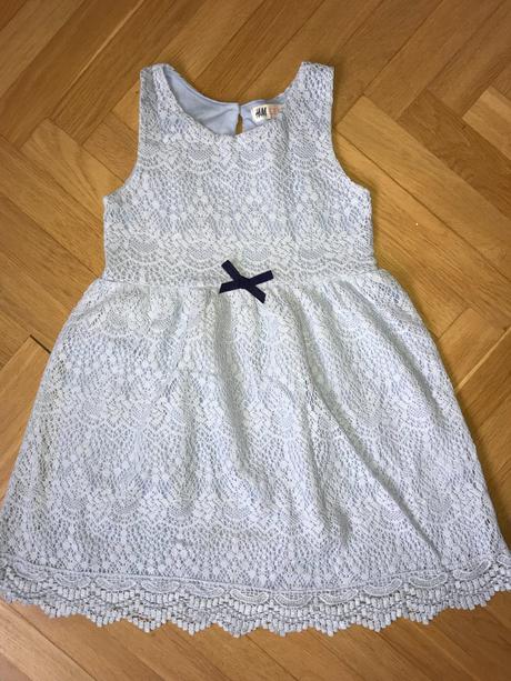 Šaty, šatičky, krajka,h&m,128, h&m,128
