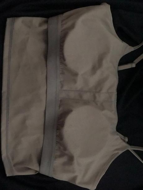 Sportovní khaki top s vycpávkami na prsa, xl