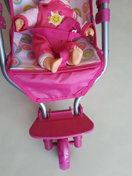 Kočárek pro panenky,trojkolka s panenkou se zvuky, 