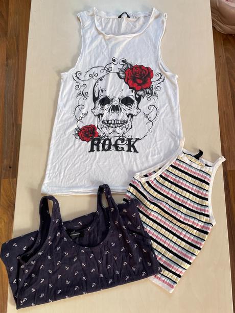 Set 3 tílek, vel xxs-xs, esmara,xs