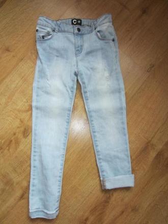 Moderní dřené, díravé rifle, džíny, skinny, slimky, 116