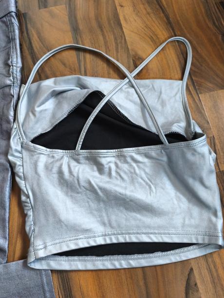 Stříbrný komplet set calzedonia + shein xxs/xs, calzedonia,158