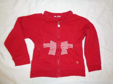 Nádherná červená mašličková mikina 4 roky, mayoral,104