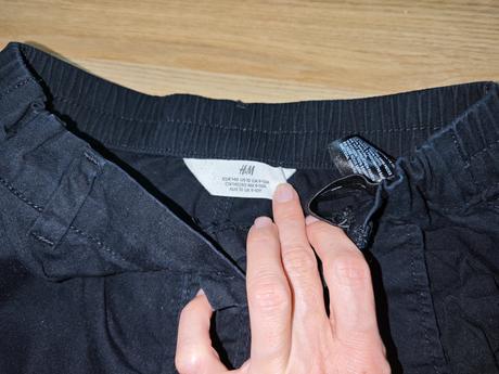 Cerne kalhoty h&m, kapsace, h&m,140