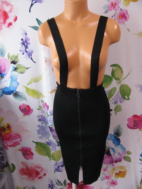 Luxusní pružná černá sukně s elegantním zipem, only,xs