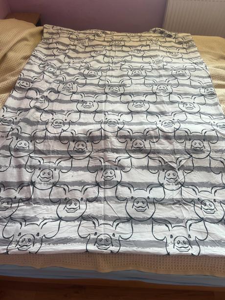 Povlečení prasátko white 140x200, 70x90 cm, 