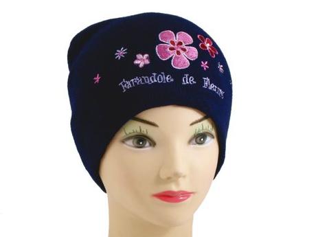 Holčičí zimní čepice kytičkovaná červená, 86 / 92 / 98