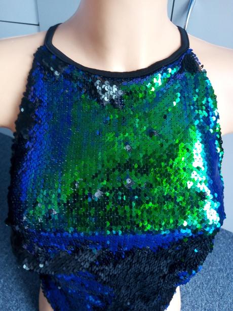 Jednodílné plavky s flitry vel."s/m", m