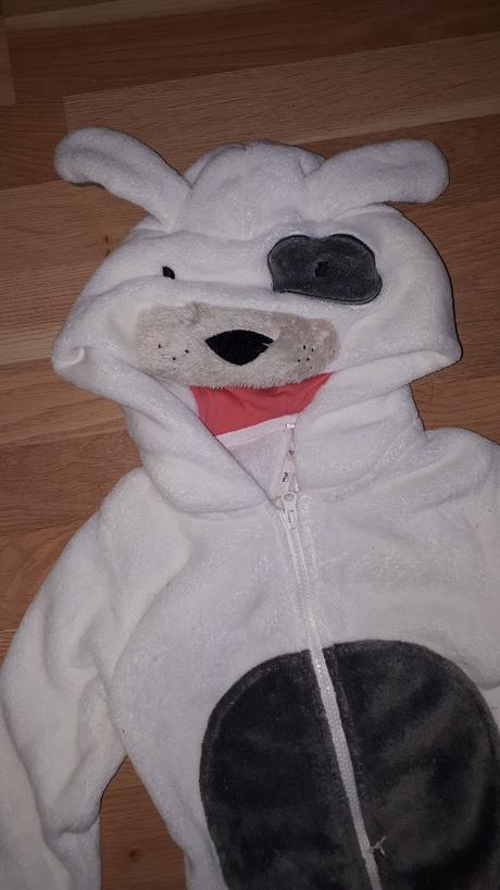 Flees,huňatý teplý overal, pyžamo pejsek, next,104