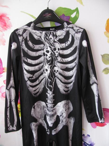 Karneval-elastický overal s kostlivci halloween,