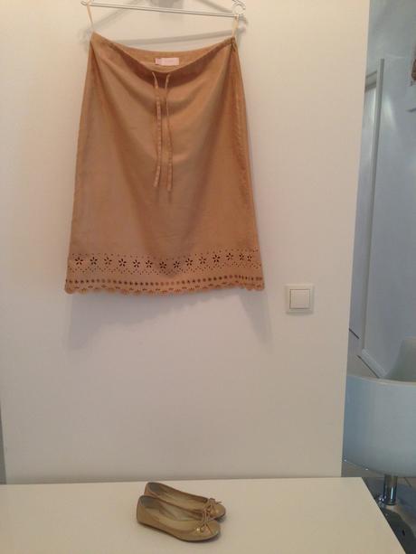 Kalhoty a halenka zara,vel.l sukne sisley+botky 35, zara,l