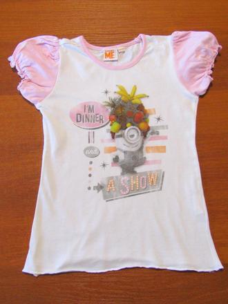 Bavlněné triko mimoni vel 122, 122