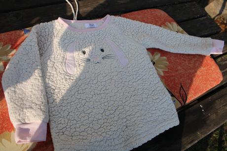 Dívčí teplá mikina králíček - zajíček, f&f,110