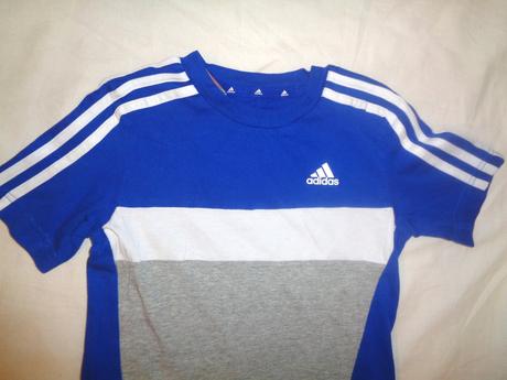 Modré bavlněné tričko adidas, adidas,128