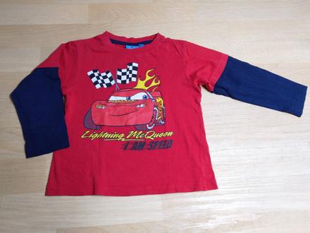 Tričko s dl. červené cars, 104