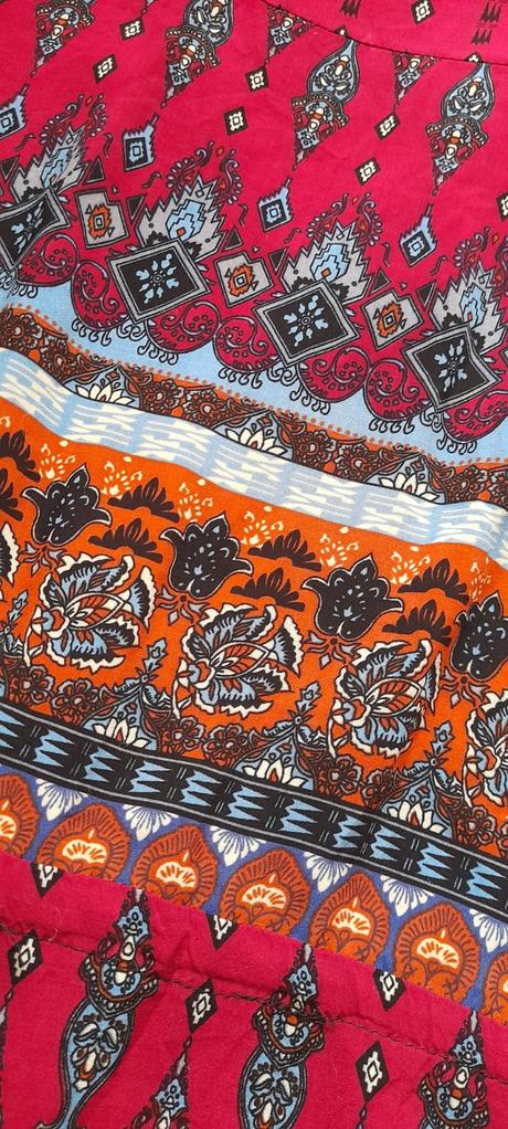 Vzorované letní dlouhé šaty, l