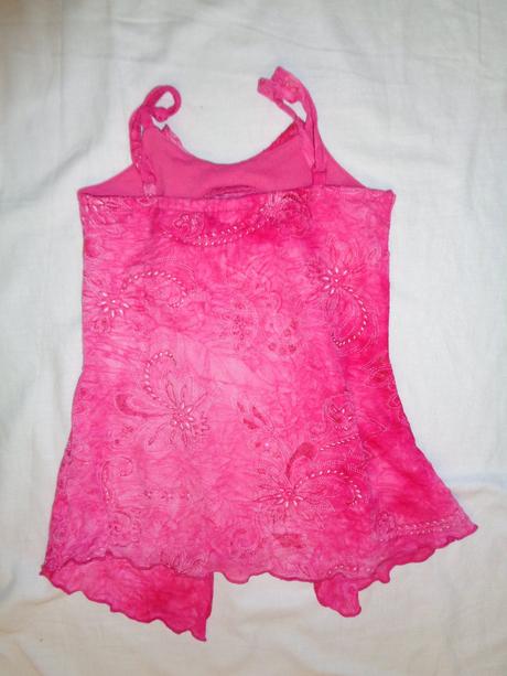 Luxusní splývavý sytě růžový topík, palomino,110