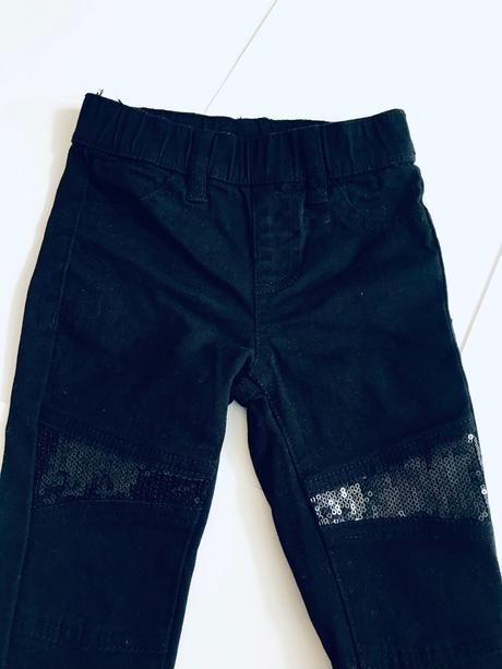 Kalhoty černé s flitri - v.86/92, kiki&koko,92