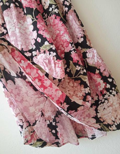 Dámské letní šaty květované midi h&m s m 36 38, h&m,s