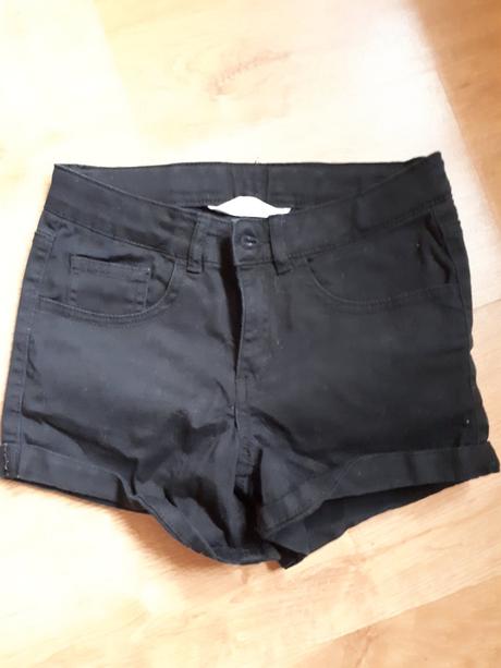 Bezva černé kraťasy, šortky, h&m,140