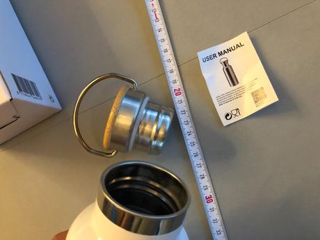 Nová bílá termolahev termoska 500ml 0,5l držadlo, 