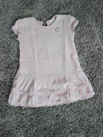 Světle růžová tunika s volánky a aplikací, f&f,74