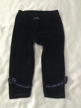 Vel. 86 sametové modré tepláky, 86