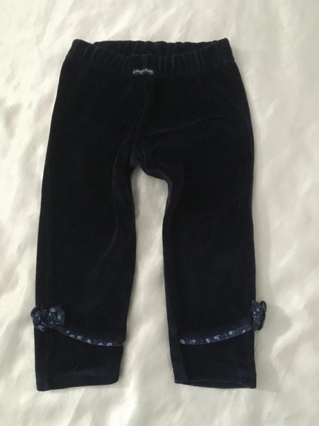 Vel. 86 sametové modré tepláky, 86