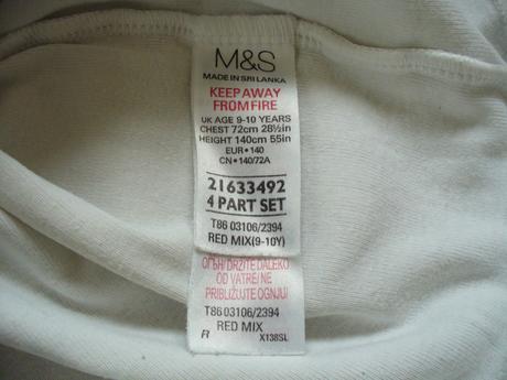 Tričko s třpytivým nápisem marks&spencer vel. 140, marks & spencer,140