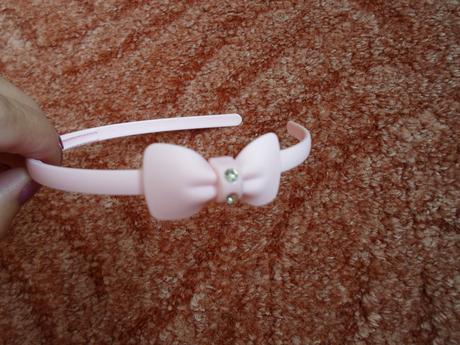 Dívčí růžová čelenka,