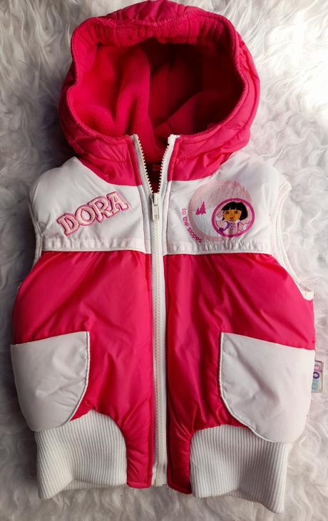 Zateplená vesta s dorou 3-4 roky, disney,110