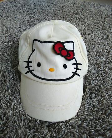Hello kitty kšiltovka krémová na suchý zip, h&m,86