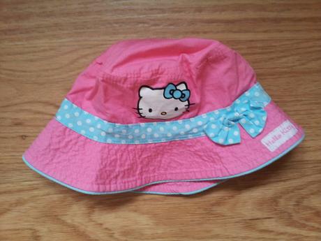 Růžový plátěný klobouček, vel.12-18m, sanrio,86