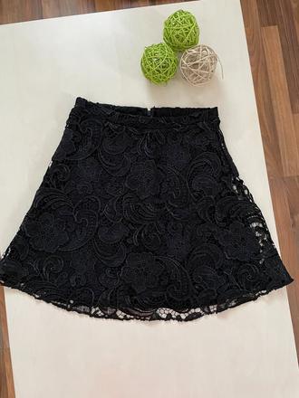 Nová černá krajka sukně, vel xs/s, amisu, amisu,s