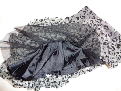 Exkluzivní šedá tygrovaná tutu sukně, h&m,92