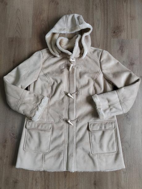 Dámský kabátek s kožíškem vel 46, c&a,xxl