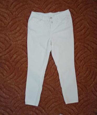 Bílé kalhoty rifle džíny 7/8, 38