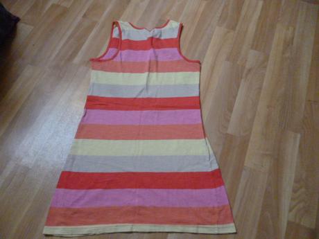 Pruhaté šaty vel. 10-12, 140