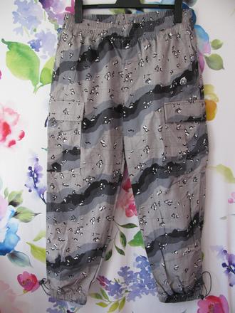 Bavlněné ripstop kalhoty, uvolněný střih, l