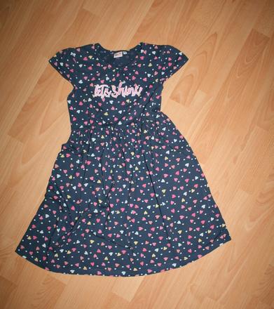 Bavlněné šaty se srdíčky, 140