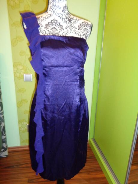Nádherné fialově švestkové společenské šaty, m&co,40