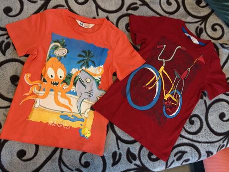 Bavlněná trička, h&m,110