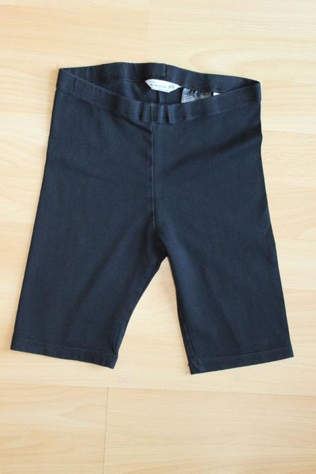 Černé dívčí legíny/šortky, vel. 128, h&m,128