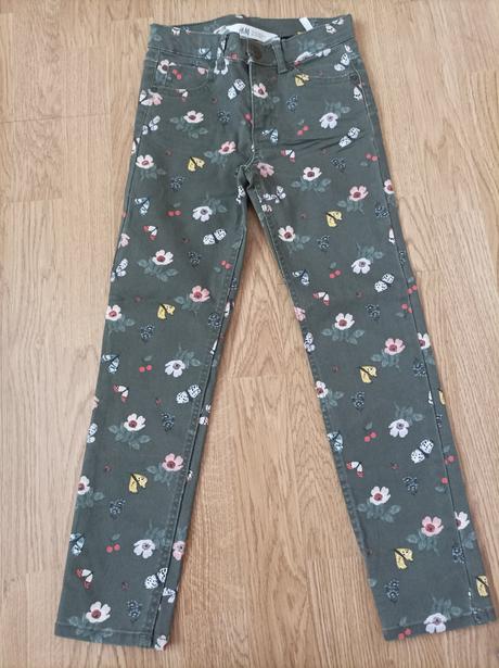 Dívčí kalhoty/džíny h&m vel.128, h&m,128