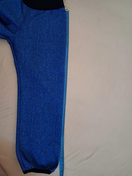 Kalhoty z jarního softshellu, džínový vzhled, 116